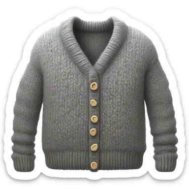 Cozy sweater gray wool sticker