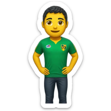 someone wearing the shirt of the Stade Rochelais sticker