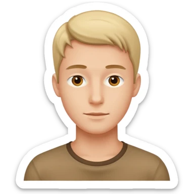 portrait of a young man make it accurate less wrinkles  sticker