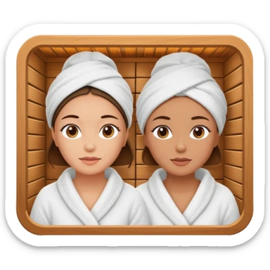 Ma and Woman in sauns sticker