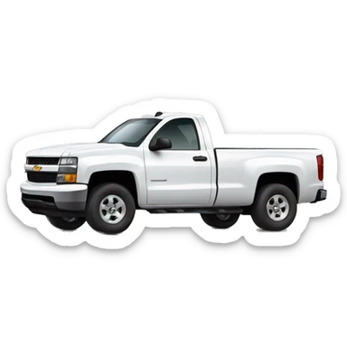 Chevrolet truck white car sticker