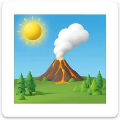 volcano sticker