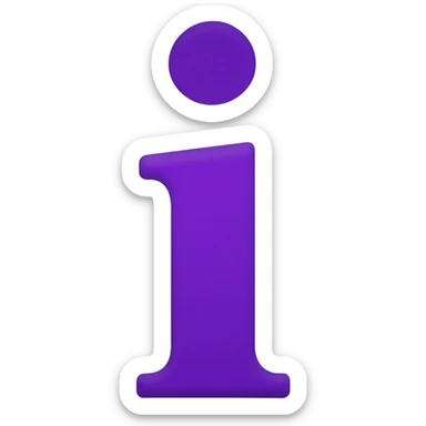 letter i purple sticker