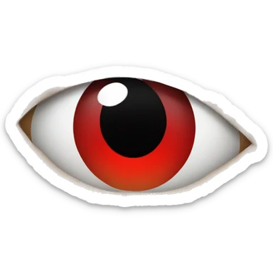 Red eyes half closed sticker