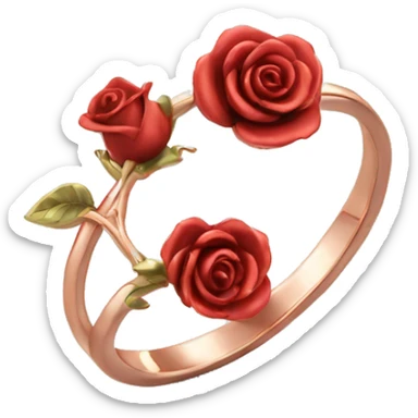 red rose gold ring sticker