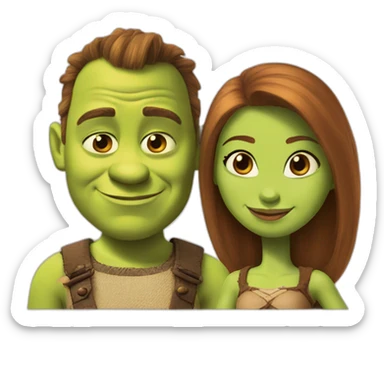 Shrek and Fiona custom sticker