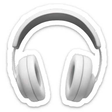 white headphone sticker