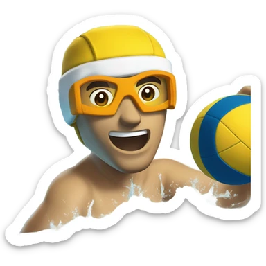 man playing waterpolo sticker