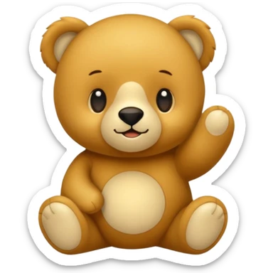 Osito con letta c al lado sticker