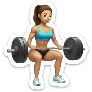  woman doing deadlift  sticker