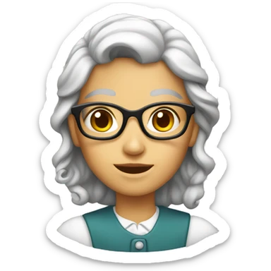 Old class girl sticker