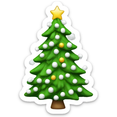 White Christmas tree sticker