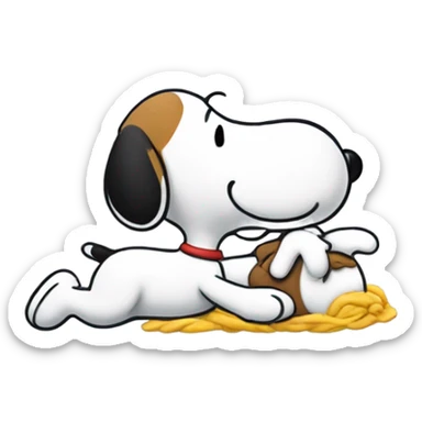 snoopy and woodstock sticker