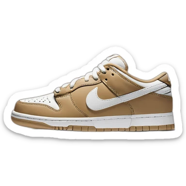 all tan nike dunk low horizontal sticker
