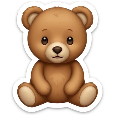 Teddy bears have soft fur and innocent, gentle faces. sticker