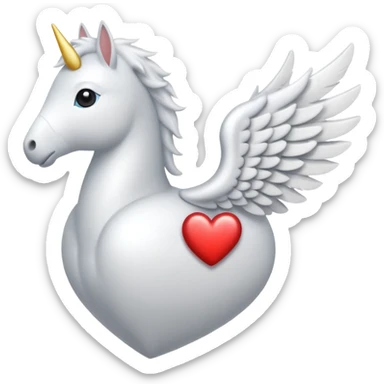 pegasus-themed heart sticker