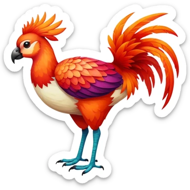Colorful exotic tropical Falvie-Fionbri, full body sticker