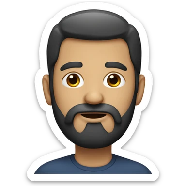 Man with abnormal Long Beard sticker