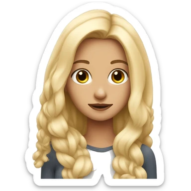 Blonde girl with sphyn sticker