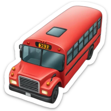 Un bus rouge avec quelqu’un dedans sticker