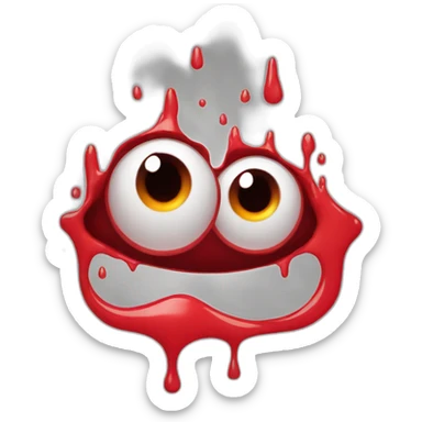 red liquid coming from one eye sticker