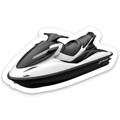 Outline of jetski sticker