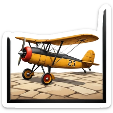 small size plane old town sticker
