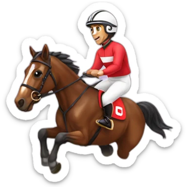 Pancake horse racing sticker