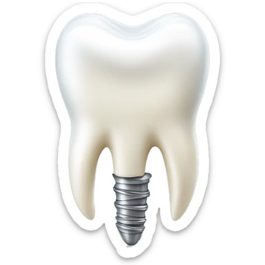 Dental implant with tooth sticker