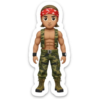 Rambo shooting, full body sticker
