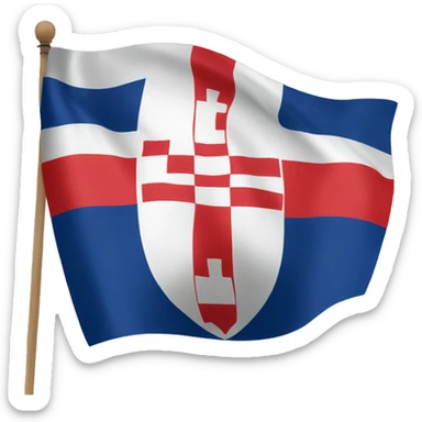 flag of Split Croatia sticker