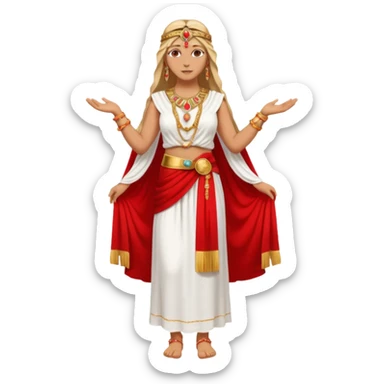 ejemplos diosa tanit vestimenta completa+ sticker