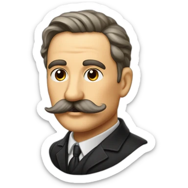 chancelier allemand en 1939 avec une moustache et des cheveux noir sur le côté sticker