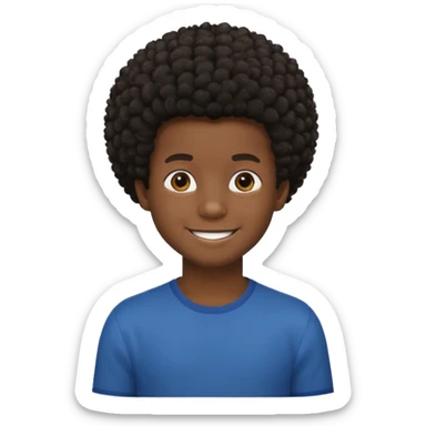 Black boy with a small afro  sticker