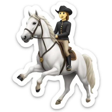horse that is riding a horse sticker