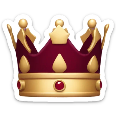burgundy crown  sticker