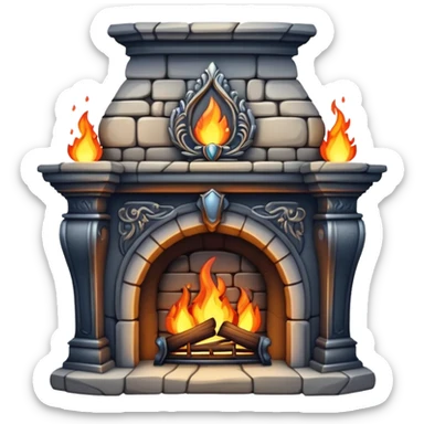Enchanted fireplace sticker