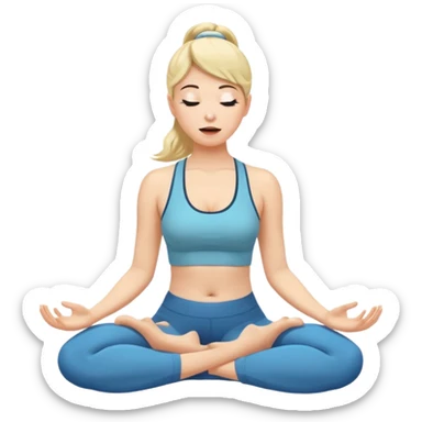 woman burping during yoga practice sticker