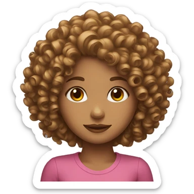 curly girl sticker