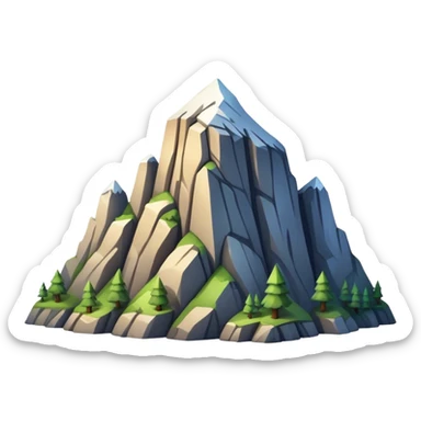 A mountain cliff sticker