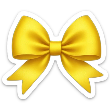bright yellow bow sticker