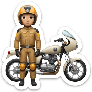 motorcycle human with helmet full body sticker