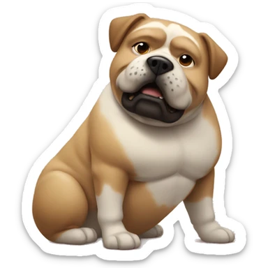 Sumo wrestler mixed with a dog sticker
