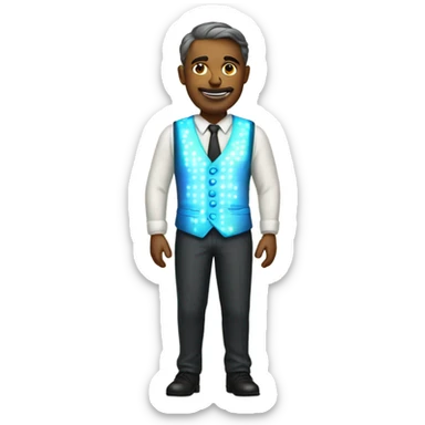 man with luminous waistcoat sticker