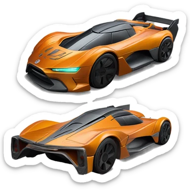 Side view Hot wheels the mandalorian hypercar 1car  sticker
