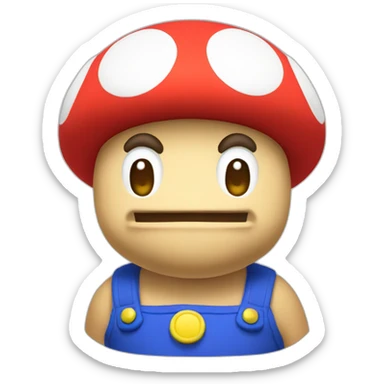 Toad mario sticker