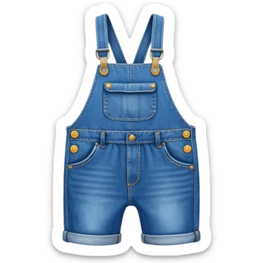 Denim overalls sticker