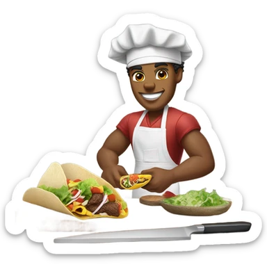 Cam newton making a taco  sticker