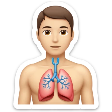 human body with highlighted endocrine glands, clear and recognizable sticker