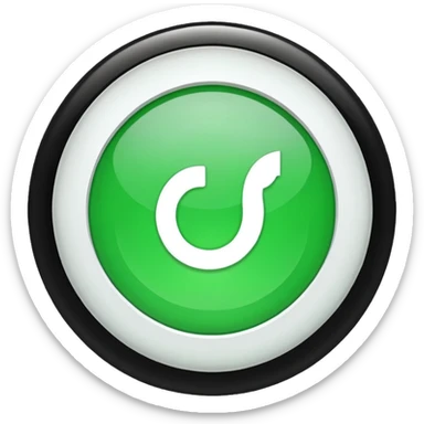 A green circle with a while good sing in the middle of the green circle sticker